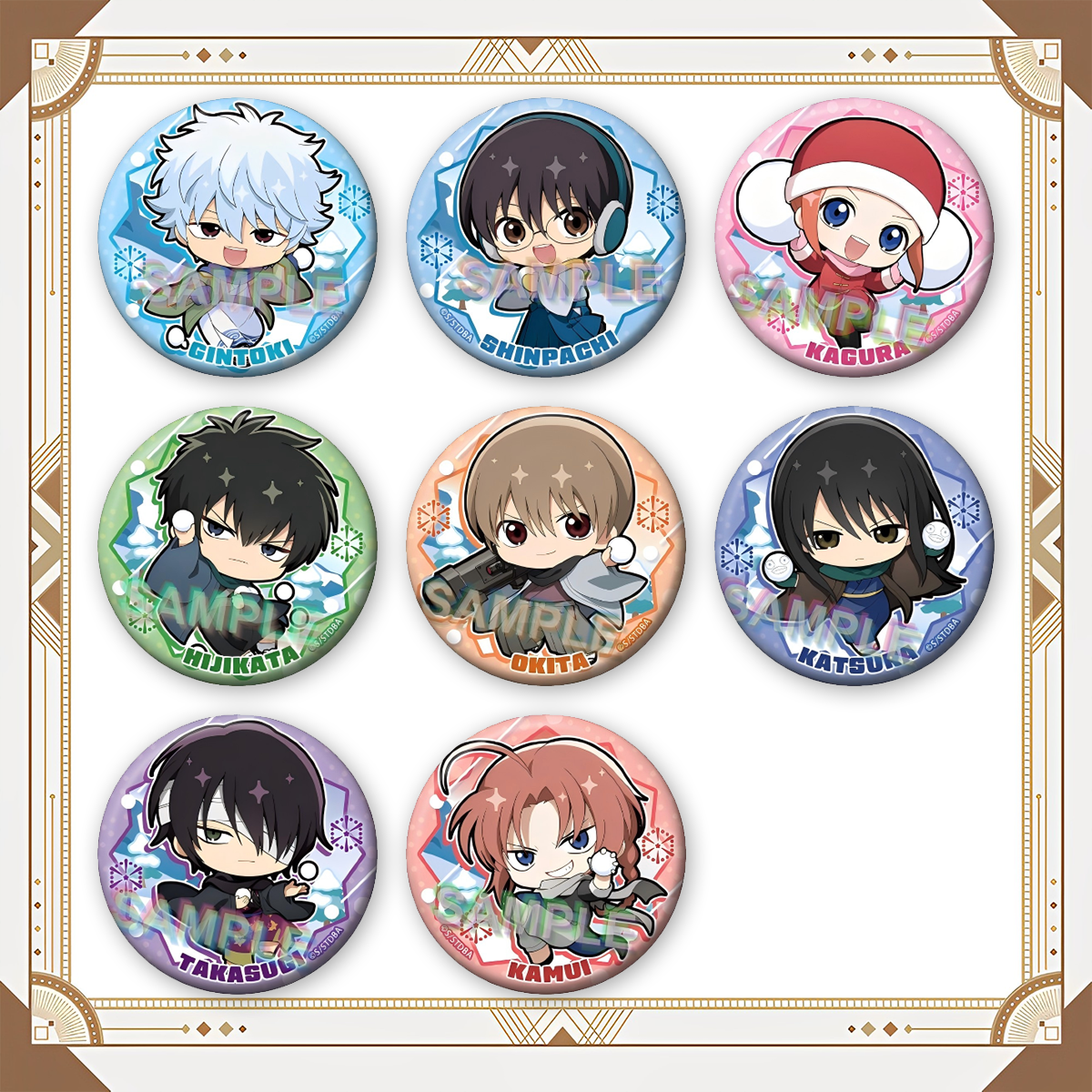 银魂打雪仗Q版动漫周边徽章吧唧