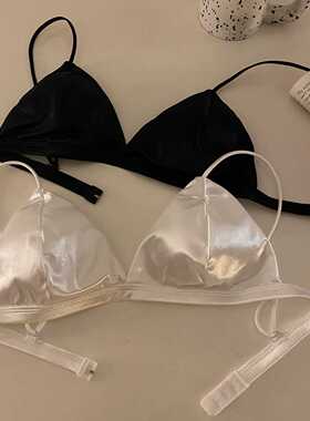 辣妹性感三角杯背心女夏季内衣纯欲短款内搭大胸显小胸聚拢文胸罩