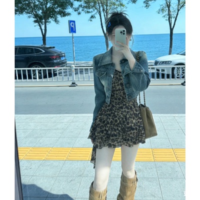 巨好看的春夏穿搭牛仔外套套装裙