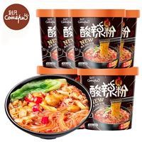 Приготовление пищи Tsai Hot and Sour Powder 105GX6 Баррель быстрого питания быстрого питания закуски об общежитиях.