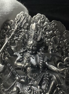吉祥天母/班丹拉姆/拉姆/随身佛/5.5cm纯银造像慧域艺术佛堂摆件