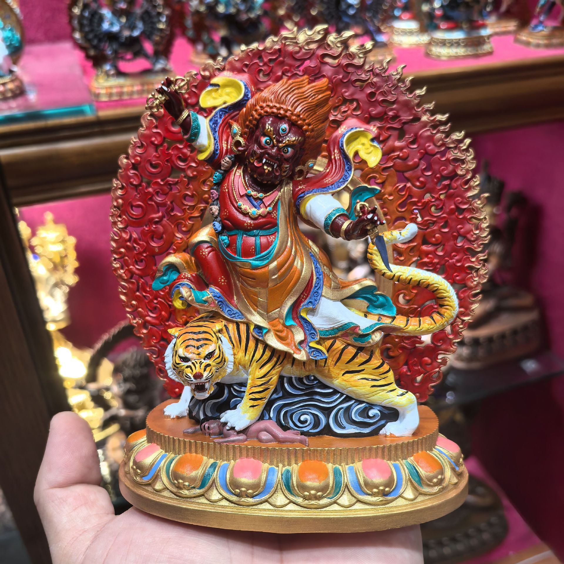 愤怒莲师/莲师/莲花生大师/格热/莲师八变/15cm精品彩绘佛像