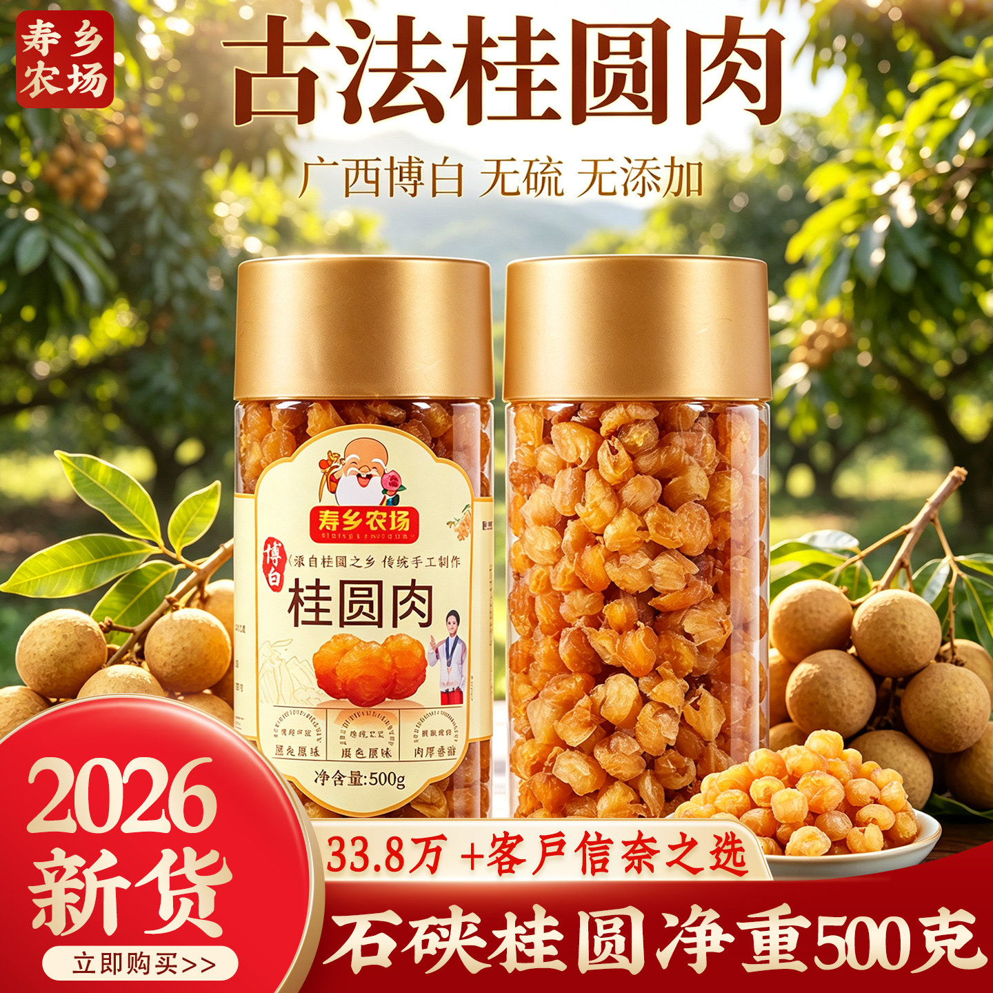 寿乡新货桂圆干肉桂圆肉500g龙眼肉干桂圆肉干无核广西博白无硫熏