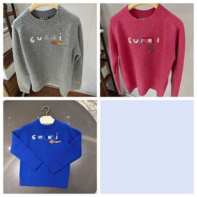 GC 25新款 男女童 英国艺术家插画刺绣毛衣