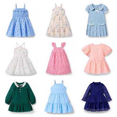 两件5折 janie and jack 女童 新款连衣裙 2岁90cm