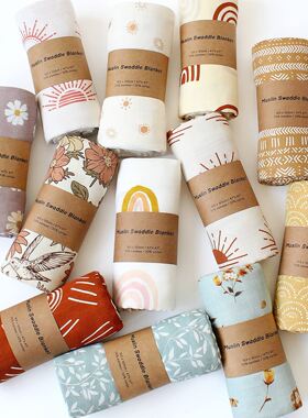 muslin竹棉纱布包巾婴儿包被宝宝抱被盖毯新生儿襁褓巾夏季浴巾