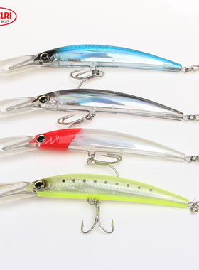 进口 YO-ZURI F1154 150mm 40g 3D 深潜米诺  海钓船钓马鲛路亚饵