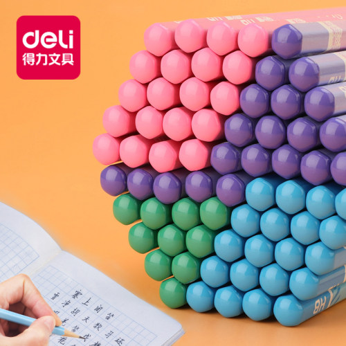 得力铅笔儿童六角杆2b学生用品