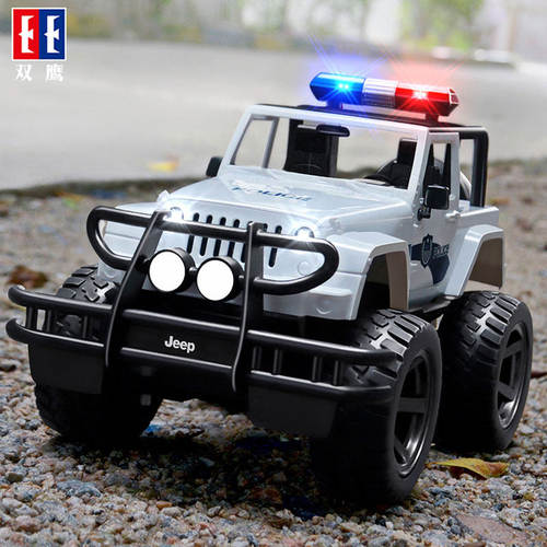 双鹰遥控车警车玩具车电