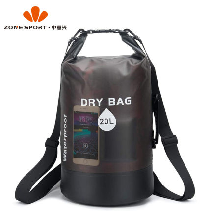 户外Dry bag 沙滩袋 防水桶袋 透明PVC防水桶包 漂流防水袋游泳包