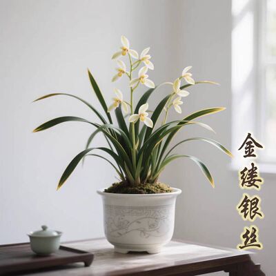 水培香水花苗新款金边银丝室内苍