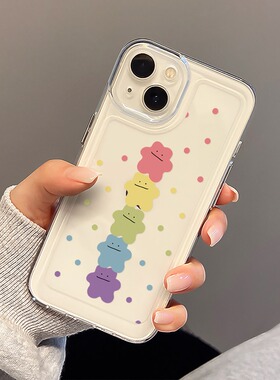 适用苹果iPhone14promax手机壳mini新款13少女心12软11透明17保护套pro可爱max卡通15萌系波点小清新16套plus