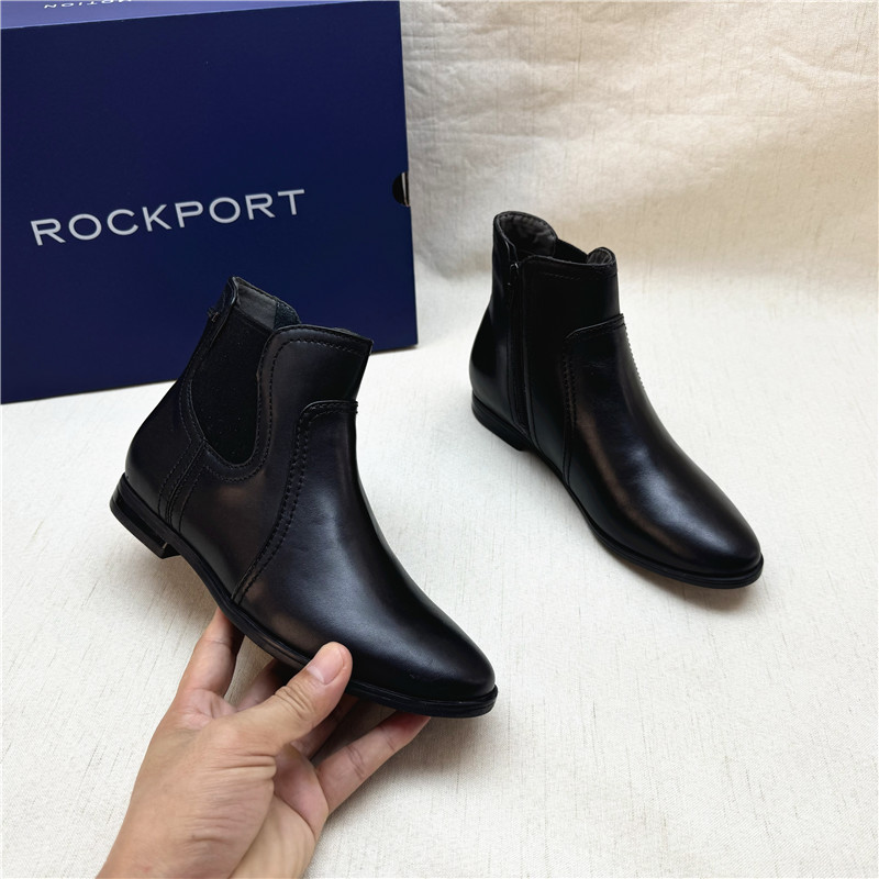 粗跟切尔西3D气垫短靴