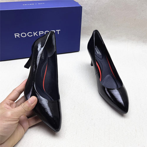 Rockport/乐步撤柜正品尖头高跟通勤工作时装鞋女新款牛剖层单鞋M