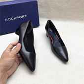 乐步撤柜正品 女鞋 尖头粗跟真皮通勤舒适不累脚单鞋 Rockport W版
