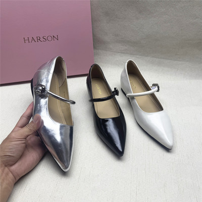 Harson/哈森真皮大码玛丽珍鞋女