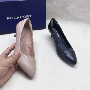 Rockport/乐步撤柜通勤尖头细跟工作女鞋春新款羊皮舒适单鞋M