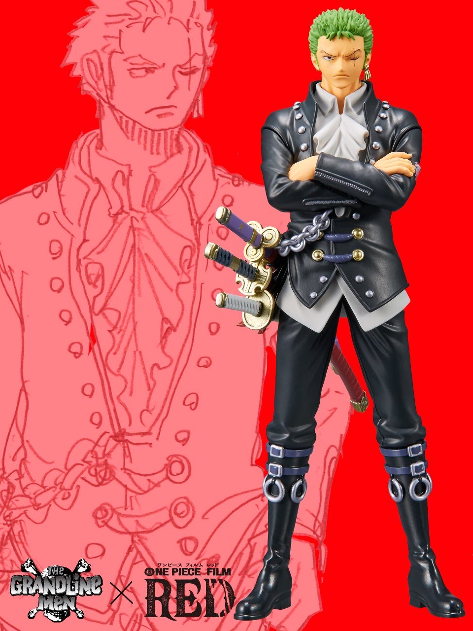 【大玩家模玩】 现货 海贼王 剧场版 红发歌姬 dxf v3 red 索隆