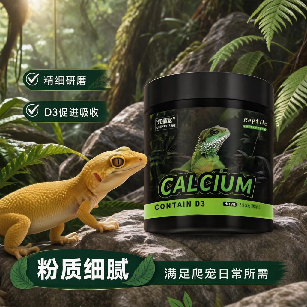 含D3爬宠钙粉守宫鬃狮蜥专用补钙