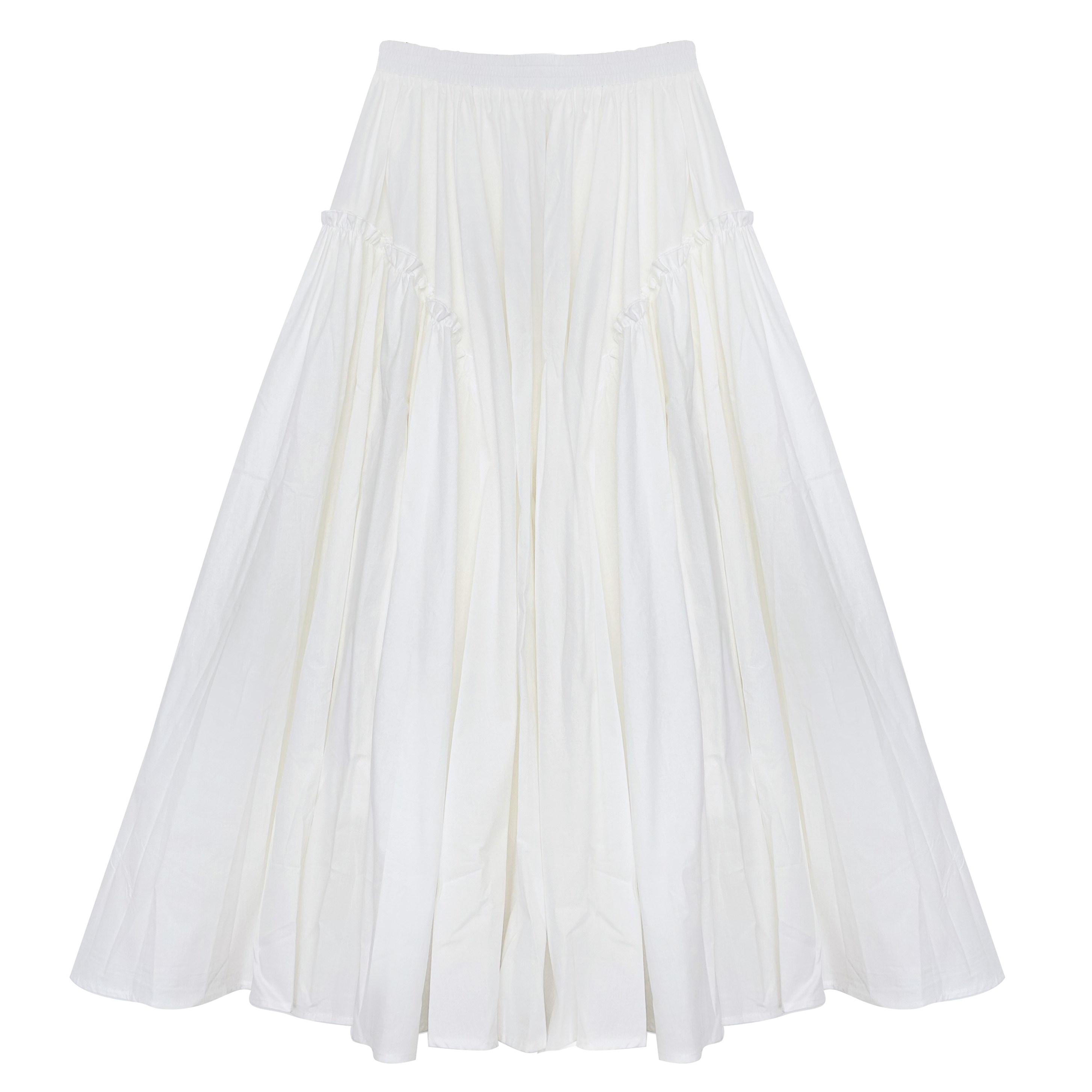 阿洁文艺大摆女裙2025秋冬新款高腰显瘦百搭A字半身裙木耳荷叶边