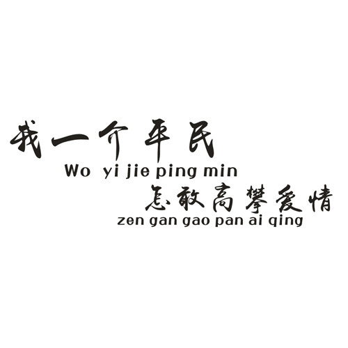 我一介平民怎敢高攀爱情网个性