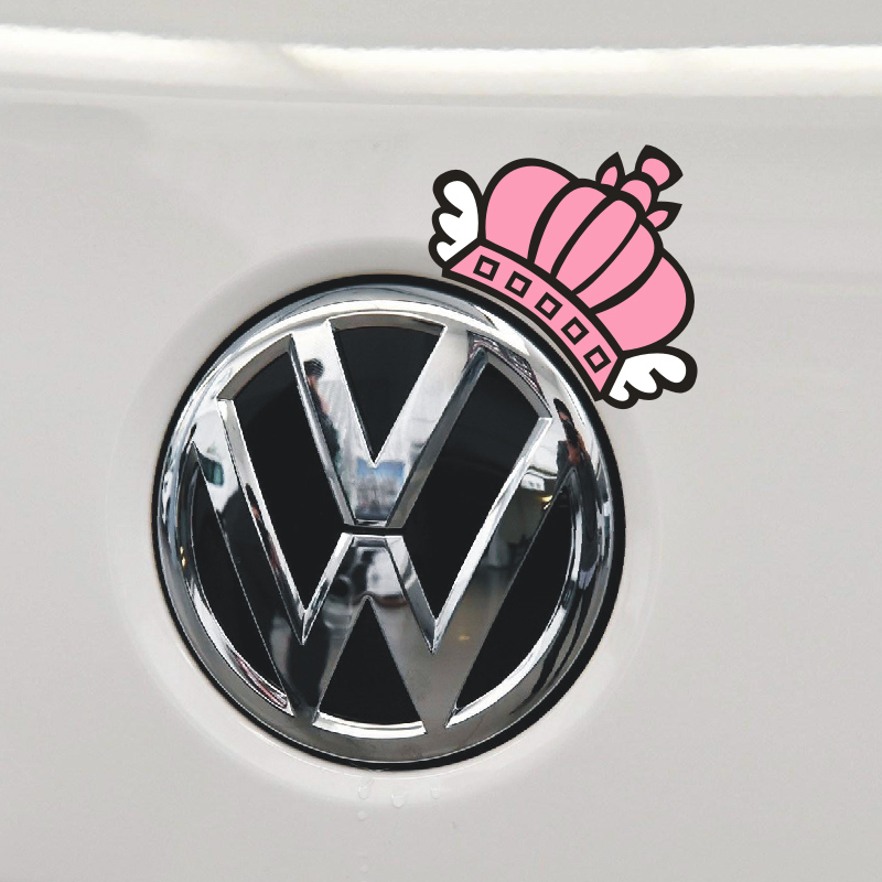 皇冠车贴搞笑标贴划痕车标汽车