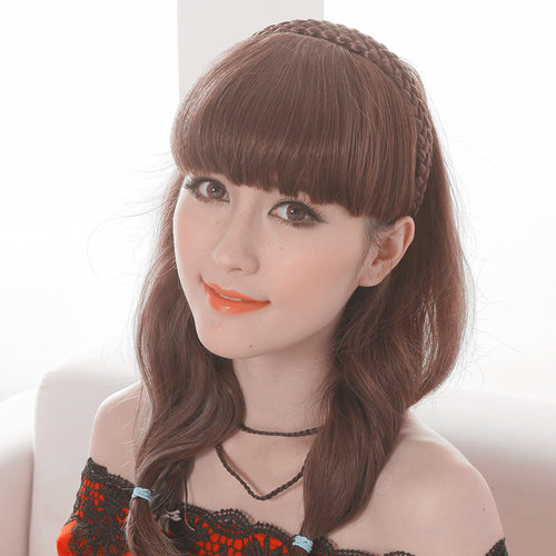 发箍式假刘海星夜美真人发丝