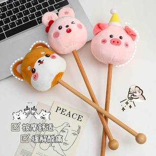 按摩锤敲打锤棒卡通可爱毛绒小锤子颈肩经络腿部手持式捶背器神器