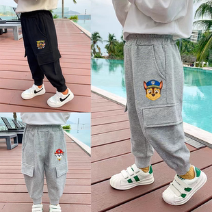 宝宝汪汪队童装 儿童春秋裤 宽松纯棉卫裤 女童春装 子男童帅气运动裤