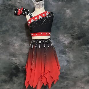 少数民族服装儿童云南佤族成人甩发舞蹈服阿佤舞台服演出服装佤族