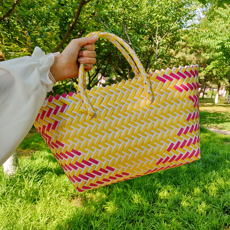 手工编织手提野餐篮浴筐洗澡收纳