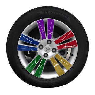 专用于标致3008 A款 轮毂贴纸 车轮改装电镀擦痕保护膜