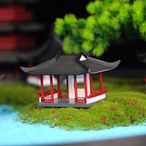 园艺微景摆件江浙风格模型