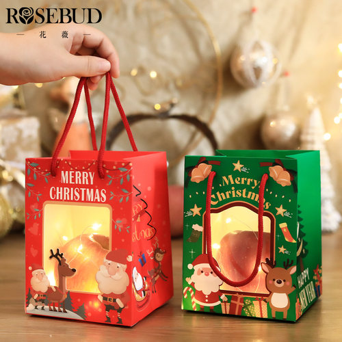 花薇新款手提袋礼盒平安夜包装盒