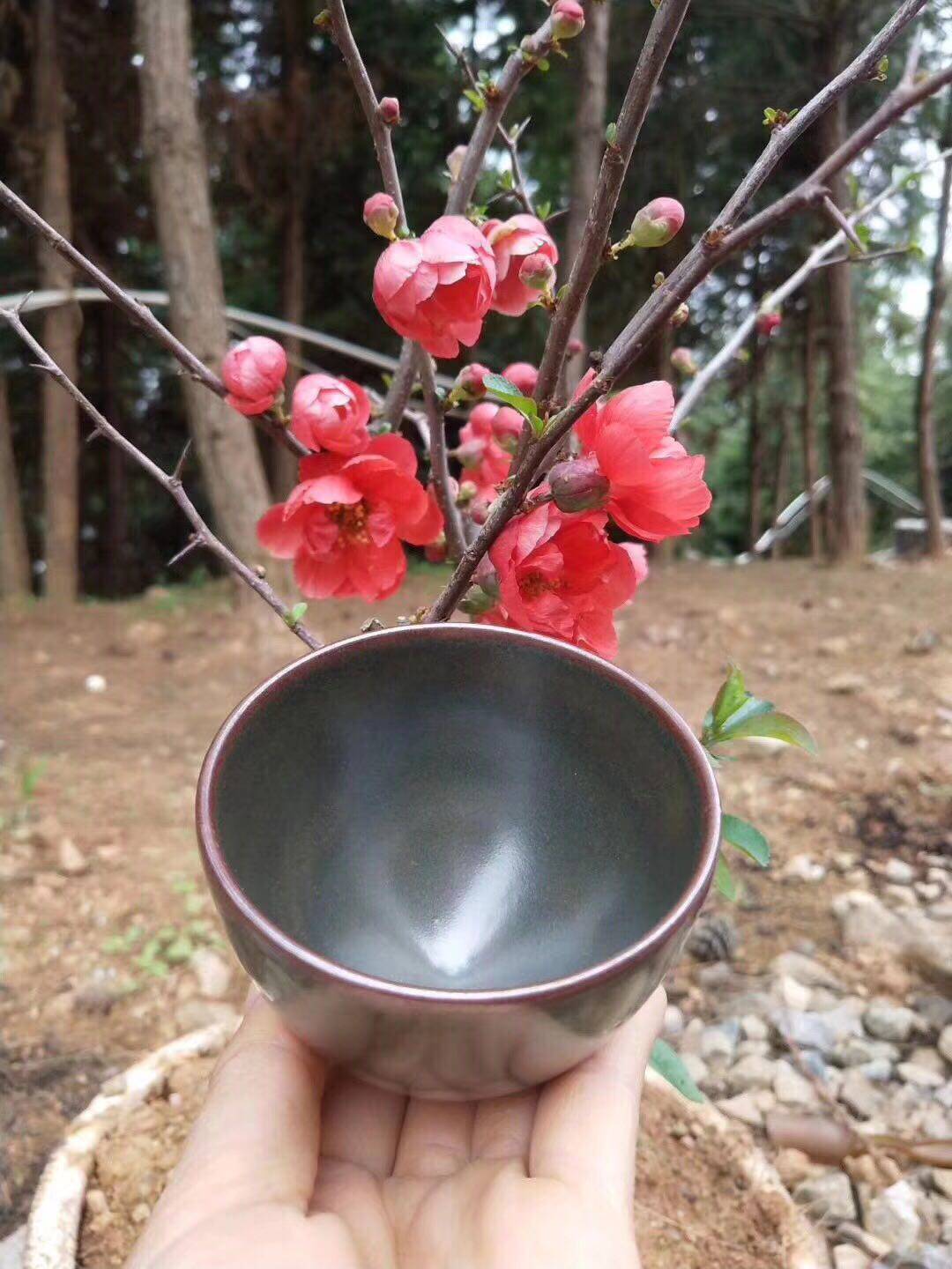 建阳水吉镇柳溪堂龙窑柴烧建盏茶末绿尊杯 古法烧制 主人杯茶杯