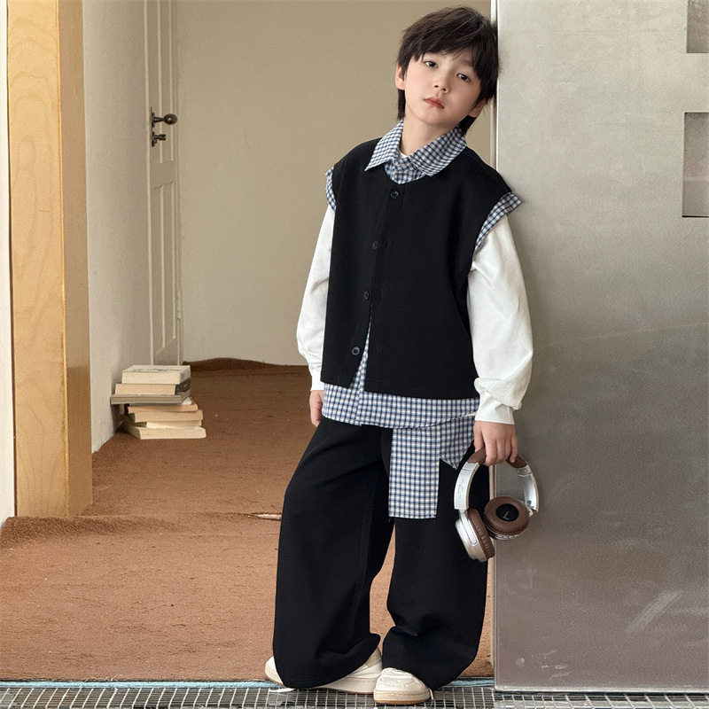 波拉童装男童秋装套装春秋款2026秋装中大儿童运动男孩卫衣潮帅气