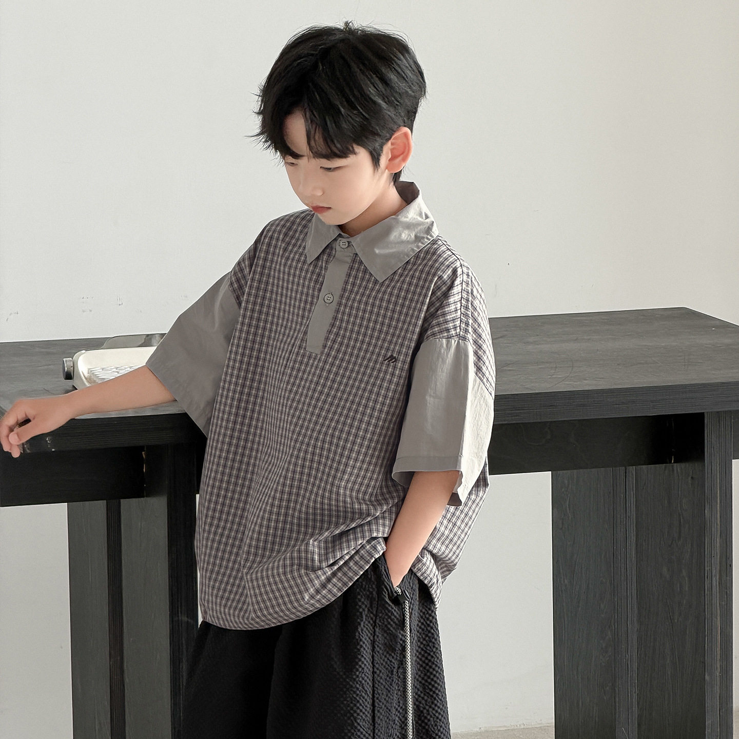 波拉童装男童POLO衫短袖t恤2026夏装中大儿童夏季衣服薄款男孩夏