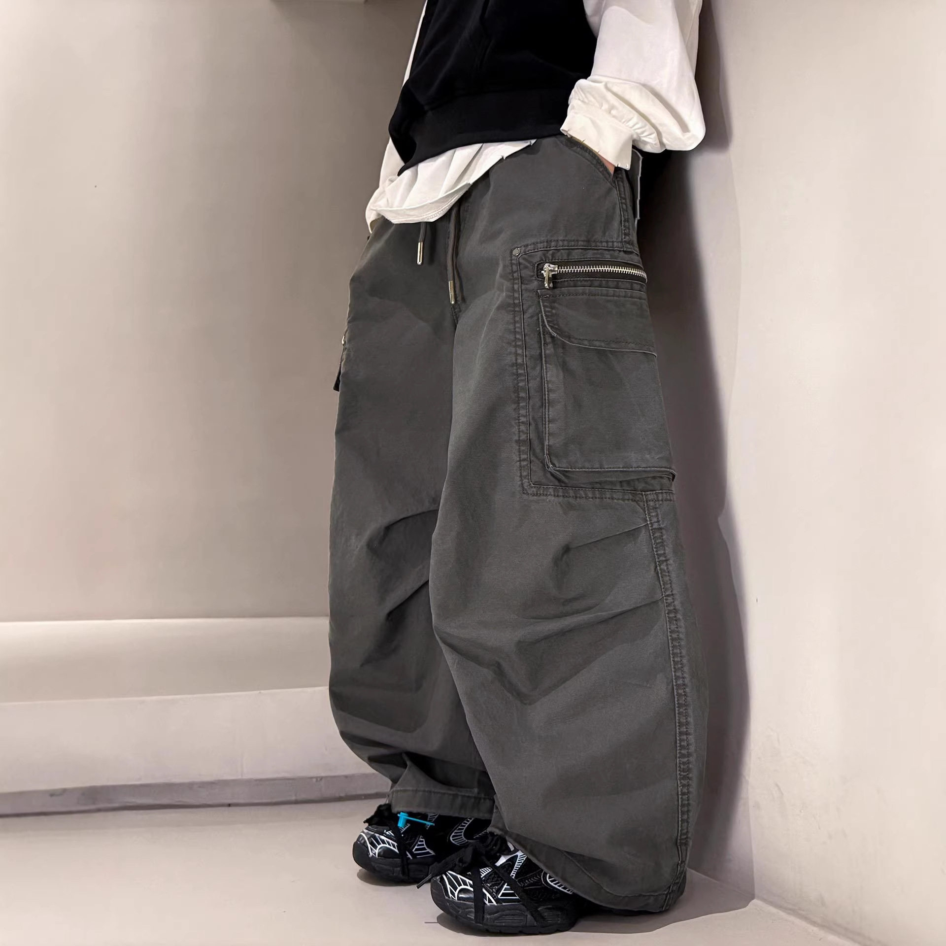 波拉童装男童裤子春秋款2026春装中大儿童春季休闲裤男孩春装直筒