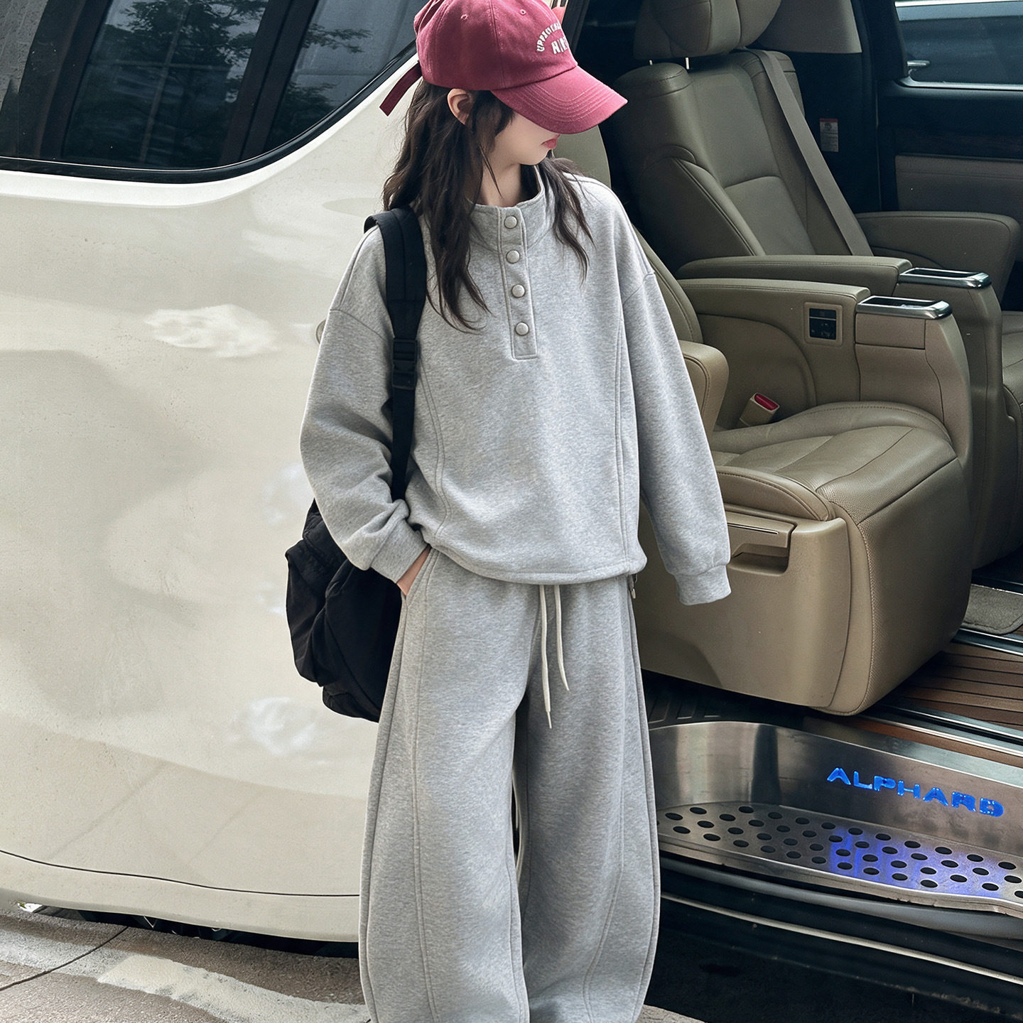 波拉童装女童运动套装秋装2026秋装中大童韩系休闲立领卫衣卫裤两