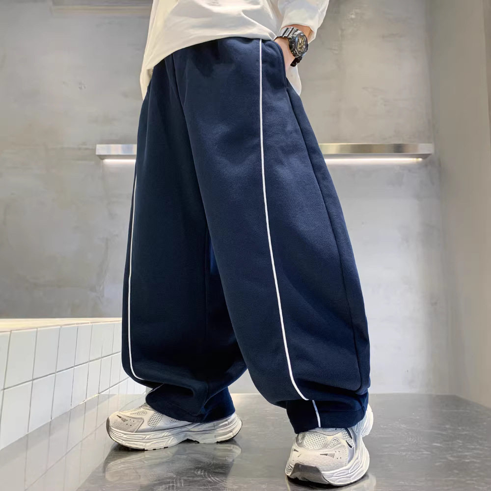 波拉童装男童春装卫裤2026春装中大童春秋款宽松男孩春季运动儿童