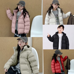 2025冬装波拉童装男女童短款羽绒服国标90白鸭绒轻便休闲羽绒外套