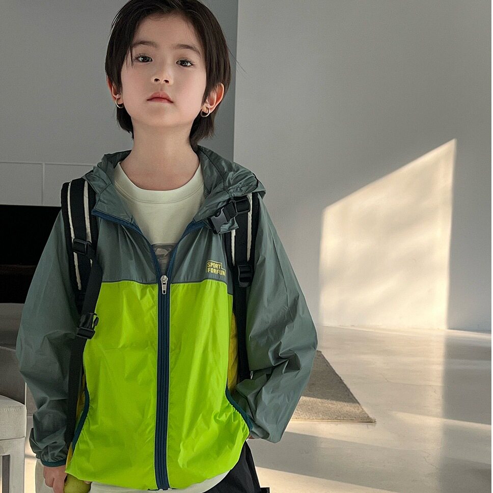 波拉童装夏款儿童防晒衣韩版超薄凉感软壳男女童皮肤衣夏季防晒服