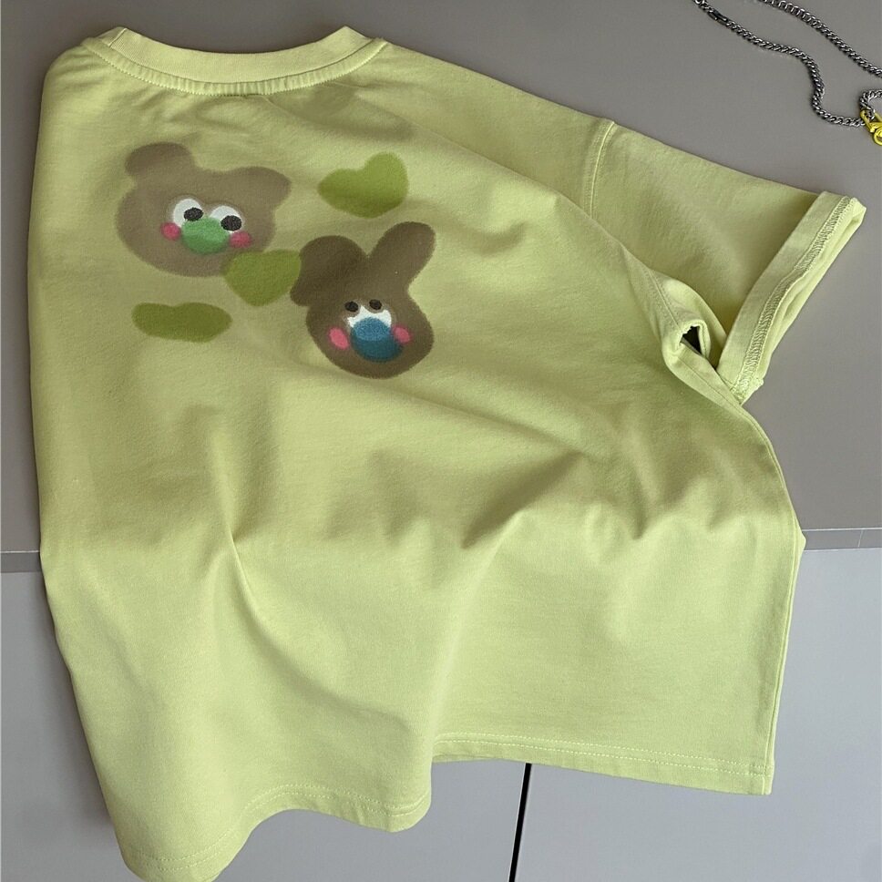 波拉童装2026夏装夏季儿童短袖韩版卡通兔子男女童夏季洋气上衣半