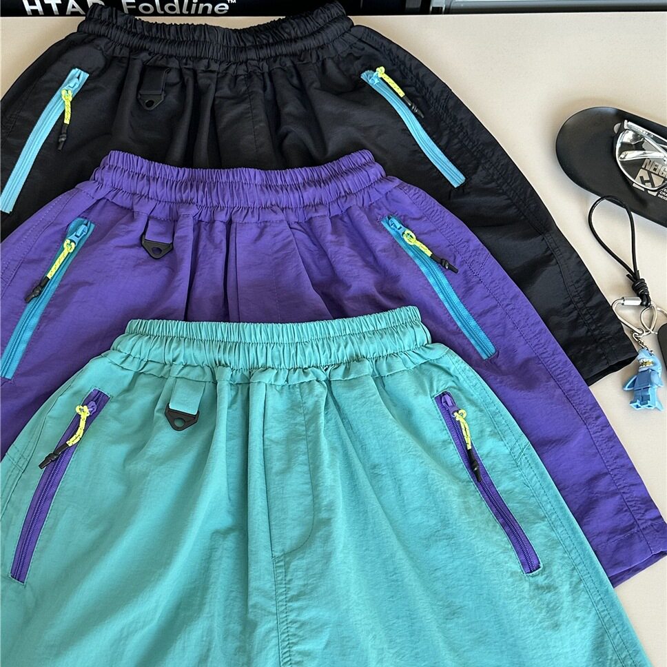 波拉童装2026夏装夏季儿童白色短裤韩版宽松男童短裤女童五分裤子