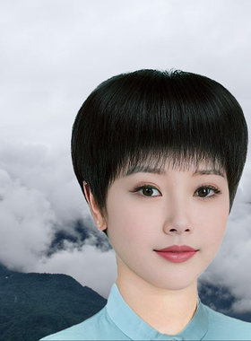 假发女中老年短发妈妈头套仿真人发丝女士假发自然全头套可水洗