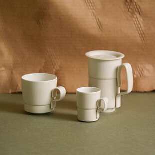 好白X融白马克杯挂耳杯大容量喝水杯拿握咖啡具