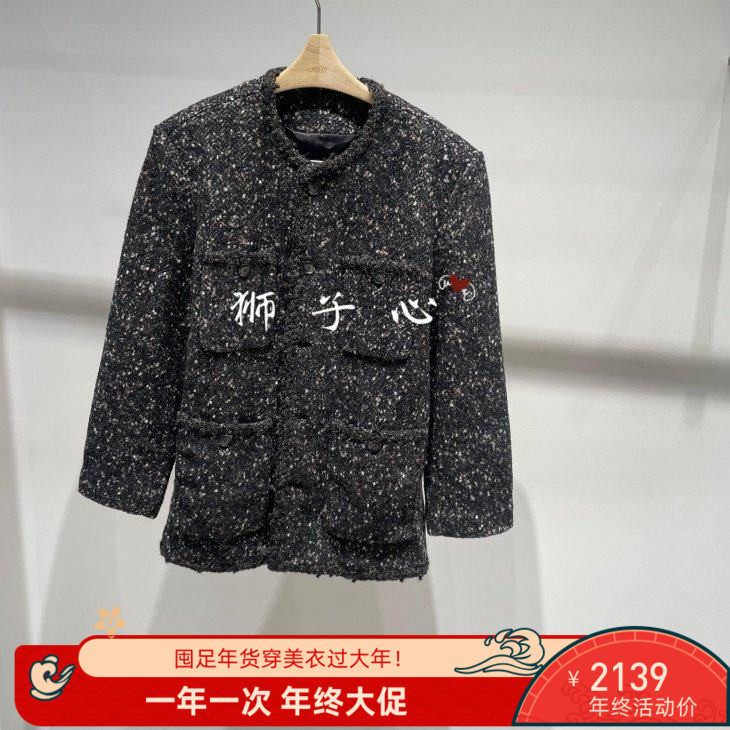 狮子心JN/江南国内专柜正品25冬毛呢外套5P0812120-3595