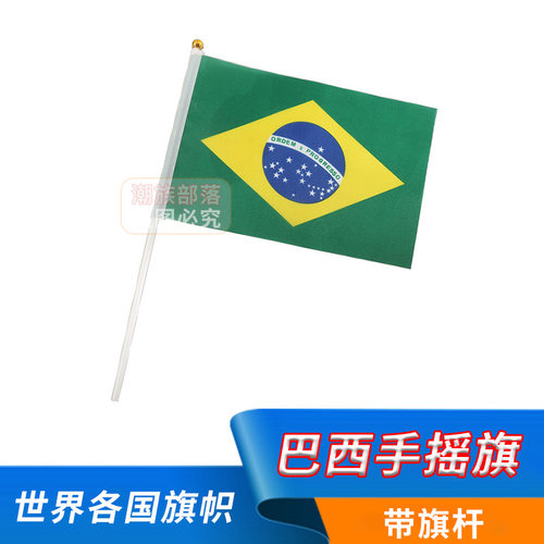 巴西手摇旗8号14*21cm