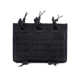 激光三联弹夹包快拔弹夹袋 通用战术背心附件包 军迷Molle弹夹包