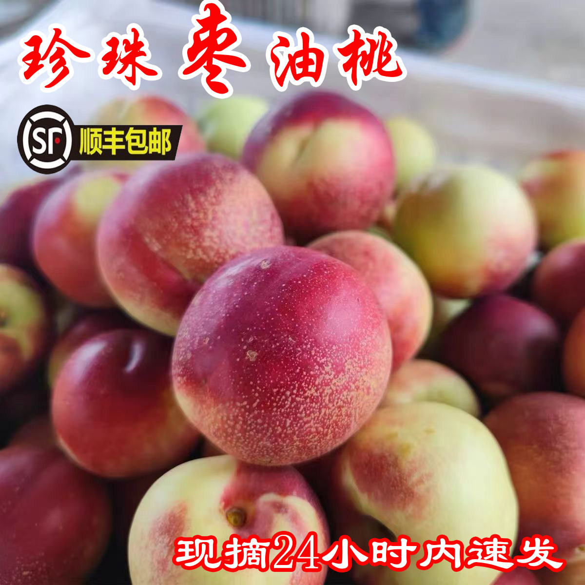 珍珠枣油桃蜜桃酸甜油桃子山西当季孕妇儿童现摘新鲜水果5斤枣桃